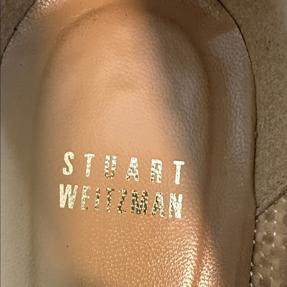 Vintage Stuart Weitzman Woven Crocodile accent Kitten Leather Heels - 8.5 - Picture 2 of 7